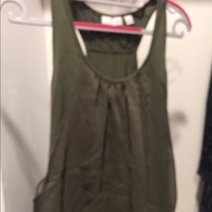 Olive racer back blouse